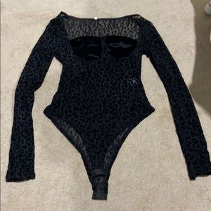 Shein Mesh Black Body Suit